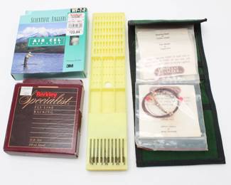 Fly Storage Boxes & Fishing Tackle (16 Items Total)
