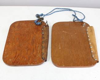 Wooden Cutting Board w/Knife Holder (Set of 2)
