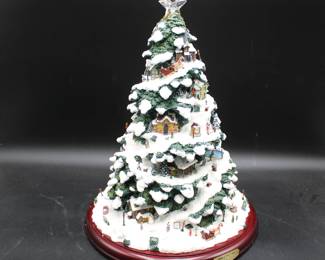 Thomas Kinkade "Village Christmas" Illuminated Tree

