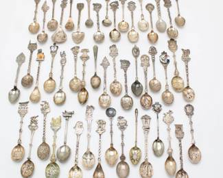 Souvenir Spoons From Around the World (Total of 51)
