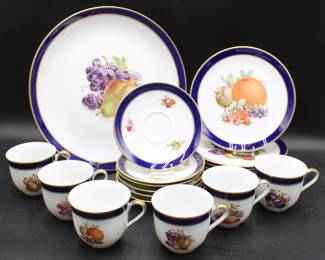 Bavaria Schumann Arzberg Echt Cobalt Inglasur "Bountiful"
