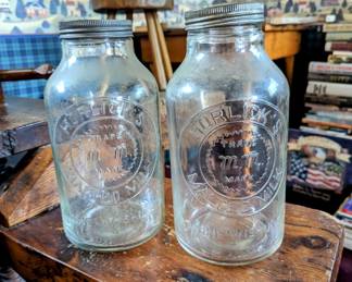 Horlick s Malted Milk Jars with tin lids
Set of 2 
$70