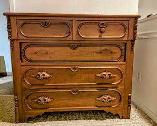Solid walnut dresser
$100