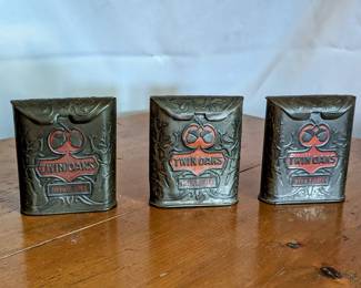 Twin Oaks Cigarette tins
Set of 3
$110