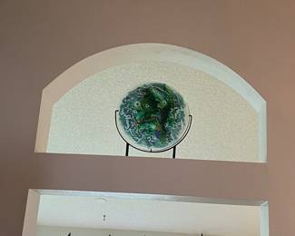 Hand blown decorative plate