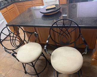 Solid iron barstools (counter Height) VERY heavy