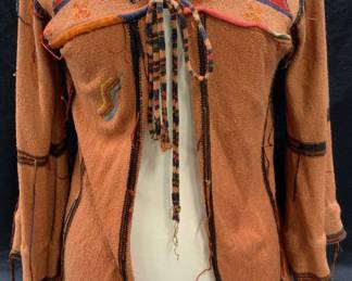 Orange Tie Front Knit Top
