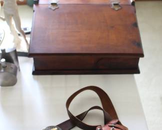 Field desk, holster (no guns on premises)