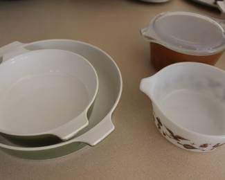 Pyrex, corning, etc