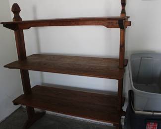 Primitive wood shelving