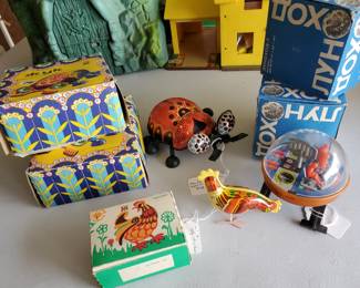 Windup toys from the 60s. Some USSR, all with boxes
