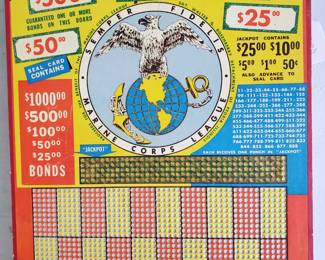 1940s Savings Bonds punch board, unused