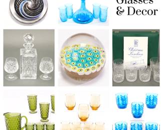 Rolls Royce Crystal, & other vintage glass