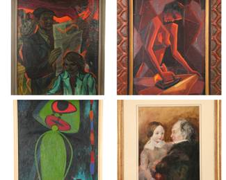 Original Paintings: Carol Theard, John P. Pette, Harriet Goodhue Hosmer