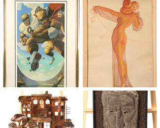 Pin-up, Copper Wall art, Concrete sculpture