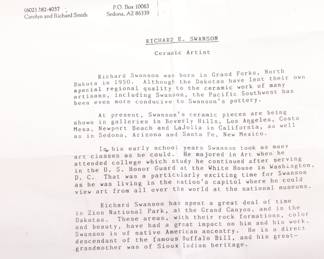 Richard Swanson Art Pottery