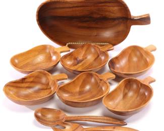 Monkey wood Salad bowl set