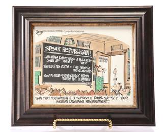 Original Lee Judge cartoon art