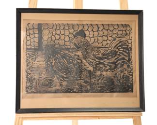 Barbara Manzo woodblock print