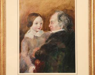 Original Harriet Goodhue Hosmer Oil Painting