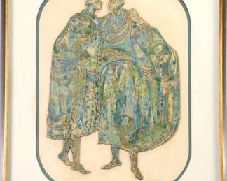 Jerry McKeehan mixed media Signed bas-relief