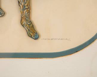 Jerry McKeehan mixed media Signed bas-relief