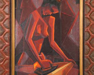 Carol Theard Cubist Oil Painting