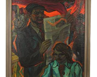 John P. Pette Oil on Canvas Painting