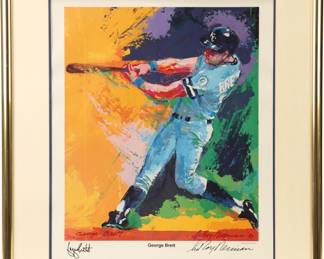 LeRoy Neiman Signed Serigraph and signed by George Brett