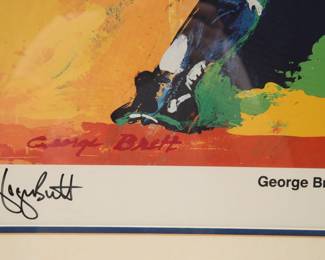 LeRoy Neiman Signed Serigraph and signed by George Brett