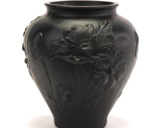 Black Satin Glass Vase