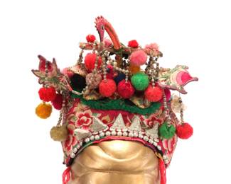 Antique Chinese Silk Headdress