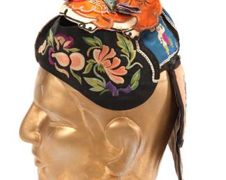 Antique Chinese Silk Headdress