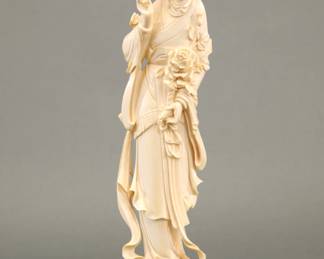 Carved bone Asian statue