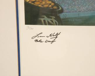 Tim Jessell lithograph signed by Bobby Bowden and Lou Holz