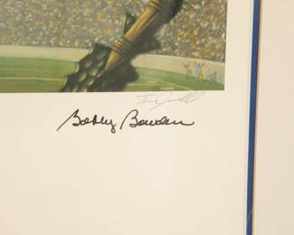 Tim Jessell lithograph signed by Bobby Bowden and Lou Holz