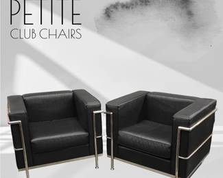 Le Corbusier style Petite Club Chairs