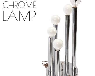 Art Deco Chrome Tiered Lamp