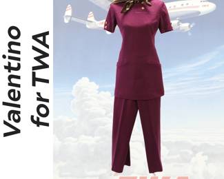 Vintage Valentino for TWA Flight Attendant Uniform