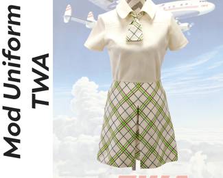 Vintage Mod TWA Flight Attendant Uniform