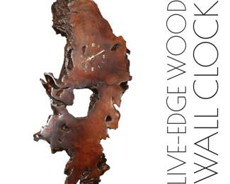 HUGE Burled Wood wall CLOCK