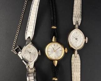 Omega, hamilton and wittnauer ladies watches