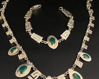 Vintage Taxco mexico sterling silver set 95 grams
