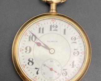 Vintage Illinois pocket watch running