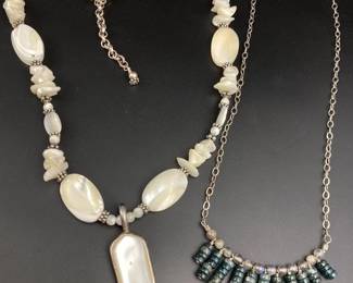 Vintage Barse Mop sterling necklace and more