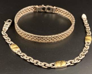 Sterling silver 18k gold bracelet and sterling