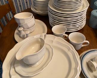 Vintage Mikasa stoneware dish set.