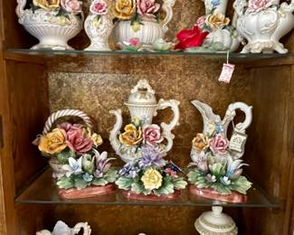 lots of large pieces of Capodimonte 