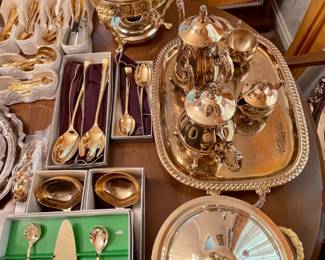 brass serving pieces