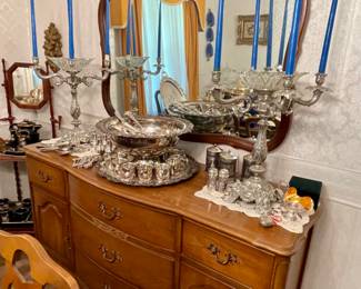 French Provincial buffet with mirror